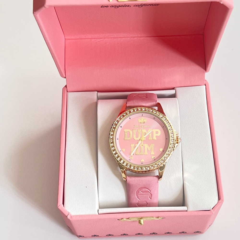 NWT Juicy Couture Pink 'Dump Him’ Watch - Picture 11 of 16